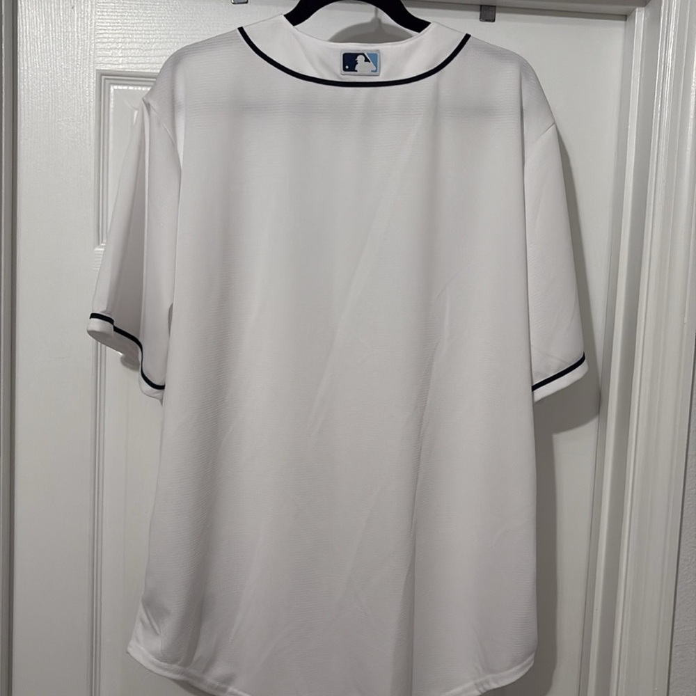 Nike White and Navy Tampa Bay Rays MLB Baseball Jersey - Picture 4 of 5